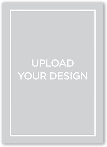 Upload Your Own Design Birth Announcement, White, 5x7 Flat, Write Your Own Greeting, Matte, Signature Smooth Cardstock, Square