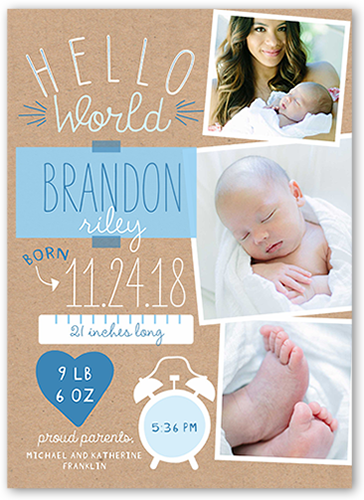 hello world birth announcement