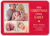 early christmas birth announcement 5x7 flat