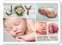 birth announcement and holiday card in one