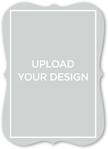 Upload Your Own Design Graduation Invitation, White, White, Matte, Signature Smooth Cardstock, Bracket
