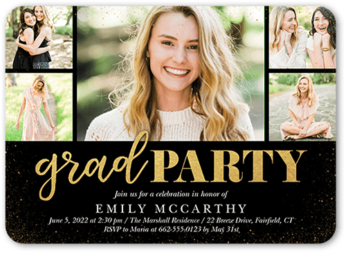 Celebratory Grid 5x7 Graduation Party Invitations Shutterfly