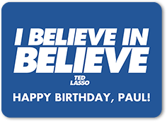 believe in believe with ted lasso birthday card