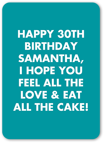Bold Message Birthday Card, Blue, none, 5x7 Flat, Matte, Signature Smooth Cardstock, Rounded