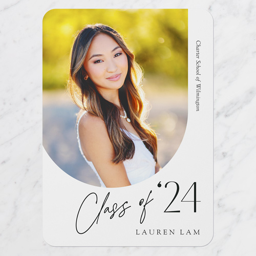 Up Side Graduation Announcement, Rounded Corners