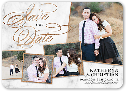 Marble Collage Save The Date Cards Shutterfly