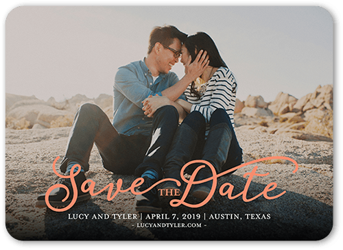Whimsical Date Save The Date, Rounded Corners