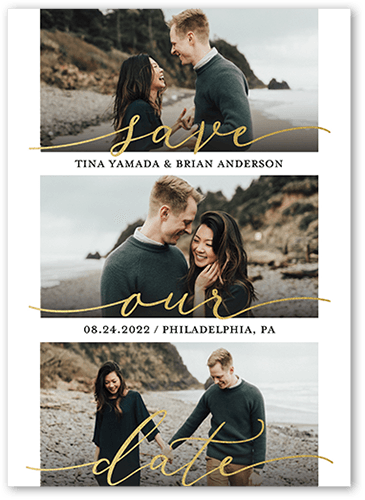 Custom Wedding Invitations & Stationery, Photostrip Save the Date