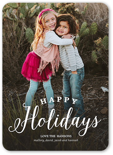 Basic Family Greeting 5x7 Holiday Cards | Shutterfly