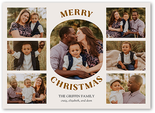 Picture Perfect Season Holiday Card, Beige, 5x7 Flat, Christmas, Luxe Double-Thick Cardstock, Square