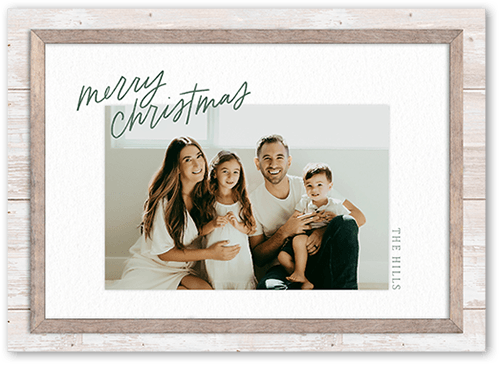 Handwritten Holiday Card, Grey, 5x7 Flat, Christmas, 100% Recycled Cardstock ?, Square