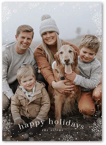 Snowfall Surroundings Holiday Card, White, none, 5x7 Flat, Holiday, Standard Smooth Cardstock, Square