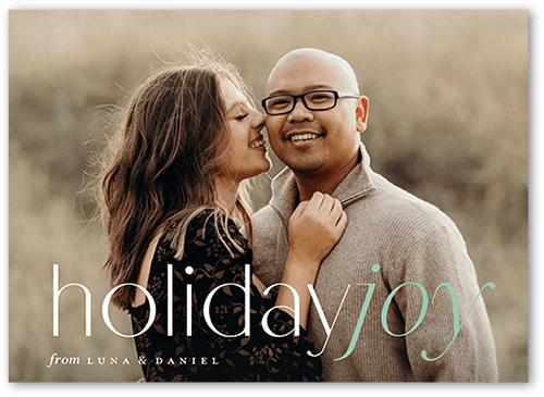 Simple Tilt Holiday Card, White, 5x7 Flat, Holiday, Matte, Signature Smooth Cardstock, Square