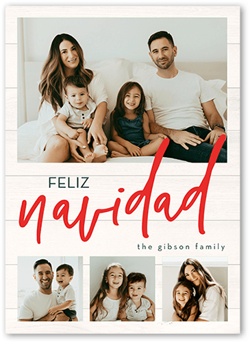 Beautiful Family Holiday Card, Square Corners