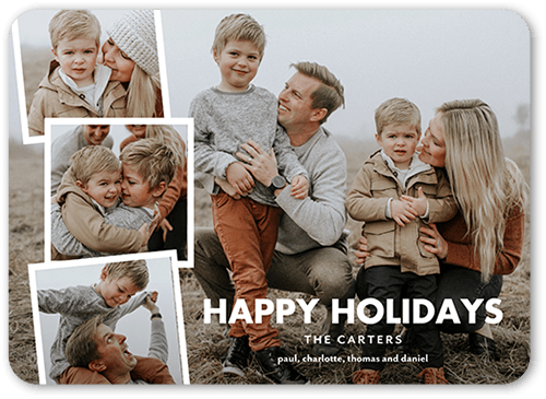 Joyful Holiday Collage Holiday Card, Rounded Corners