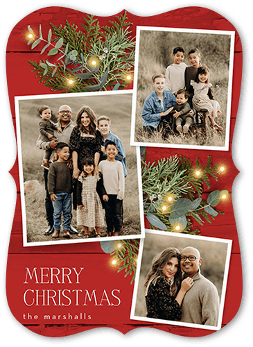 Festive Photos Holiday Card, Red, 5x7 Flat, Write Your Own Greeting, Matte, Signature Smooth Cardstock, Bracket