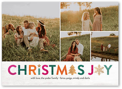 Rustic Winter Icons Holiday Card, White, 5x7 Flat, Christmas, 100% Recycled Cardstock , Square, White