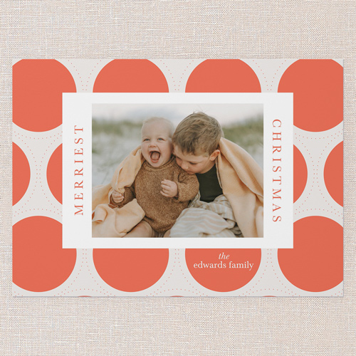 Sugarplum Vibes Holiday Card, Red, 5x7 Flat, Christmas, Luxe Double-Thick Cardstock, Square