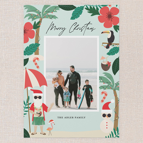 Personalized Tropical Christmas Cards