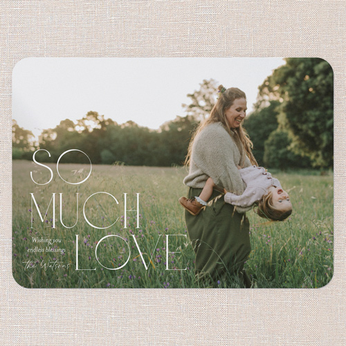 Stylized Statement Holiday Card, White, 5x7 Flat, Religious, Matte, Signature Smooth Cardstock, Rounded, White