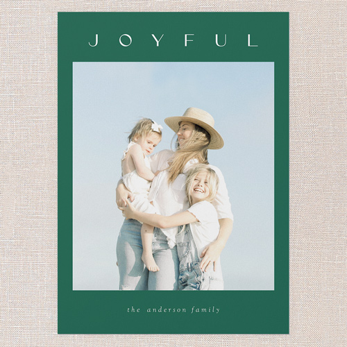 Minimal Magic Holiday Card, Green, 5x7 Flat, Holiday, Luxe Double-Thick Cardstock, Square, Spruce