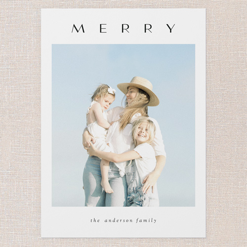 Minimal Magic Holiday Card, White, 5x7 Flat, Christmas, Pearl Shimmer Cardstock, Square, White