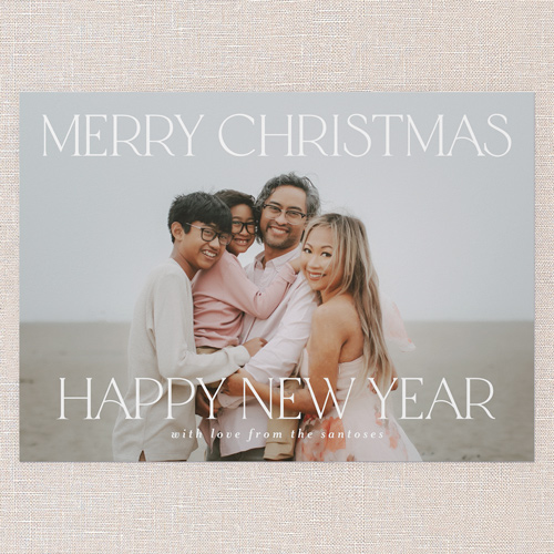 Timeless Seasonal Tidings Holiday Card, White, 5x7 Flat, Christmas, Matte, Signature Smooth Cardstock, Square, White