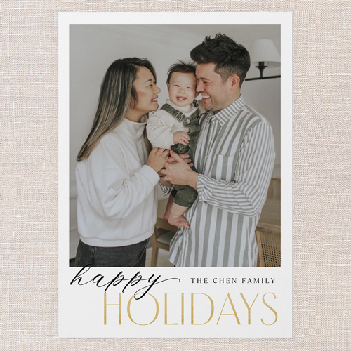 Merry Modern Tidings Holiday Card, White, 5x7 Flat, Holiday, Standard Smooth Cardstock, Square, White