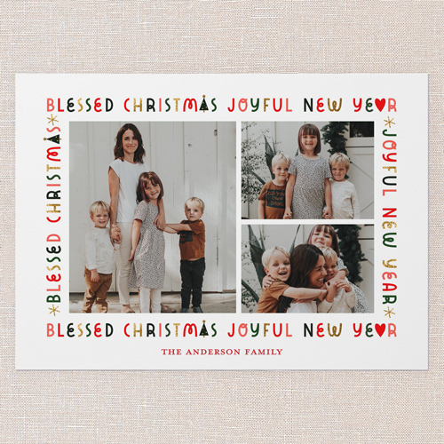 Multi Wrapped Holiday Card, White, 5x7 Flat, Religious, Matte, Signature Smooth Cardstock, Square, White