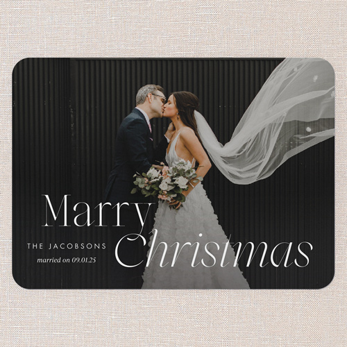 Timeless Taste Holiday Card, White, 5x7 Flat, Christmas, Standard Smooth Cardstock, Rounded, White