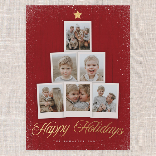 Snapshot Tree Holiday Card, Red, 5x7 Flat, Holiday, Standard Smooth Cardstock, Square, Radish