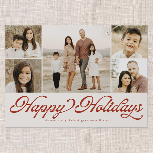 Timeless Gallery Holiday Card, Red, 5x7 Flat, Holiday, Standard Smooth Cardstock, Square, Cinnamon