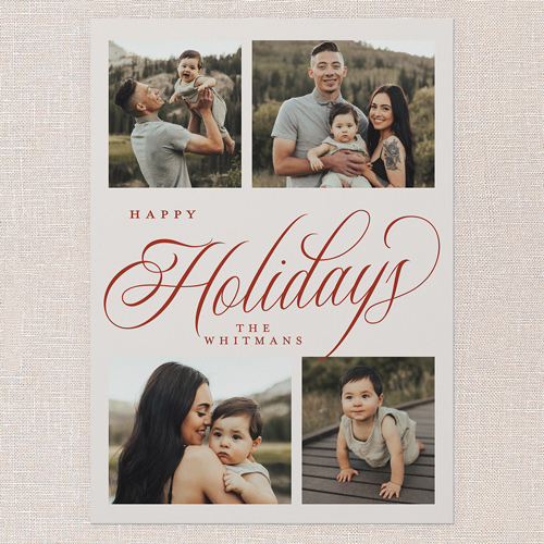 Modern Year Holiday Card, Red, 5x7 Flat, Holiday, Matte, Signature Smooth Cardstock, Square, Red