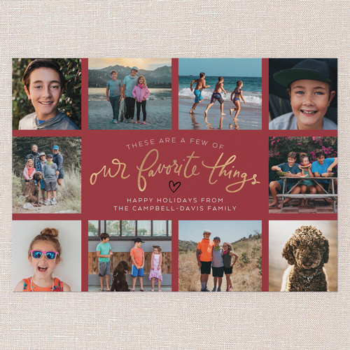 Heartfelt List Holiday Card, Red, 5x7 Flat, Holiday, Standard Smooth Cardstock, Square, Red