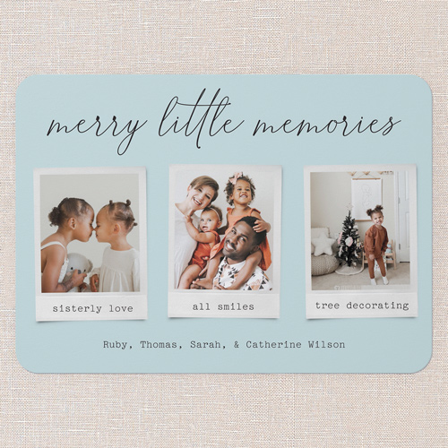 Sweet Keepsakes Holiday Card, Green, 5x7 Flat, Christmas, Pearl Shimmer Cardstock, Rounded, Mint