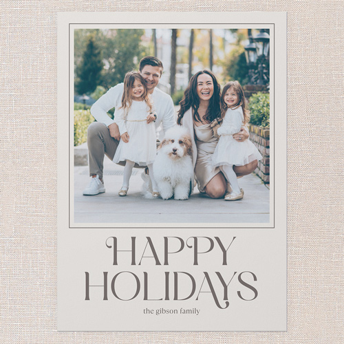 Heritage Joy Holiday Card, Grey, 5x7 Flat, Holiday, Matte, Signature Smooth Cardstock, Square, Cobblestone
