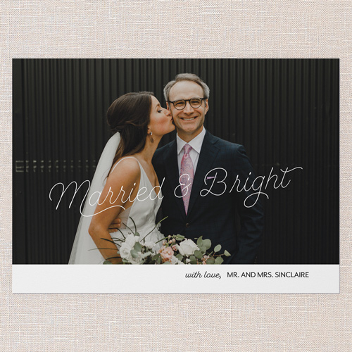 Modern Vows Holiday Card, White, 5x7 Flat, Christmas, Luxe Double-Thick Cardstock, Square, White