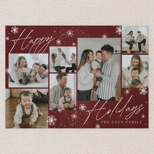 Winterwood Wishes Holiday Card, Red, 5x7 Flat, Holiday, Matte, Signature Smooth Cardstock, Square, Velvet