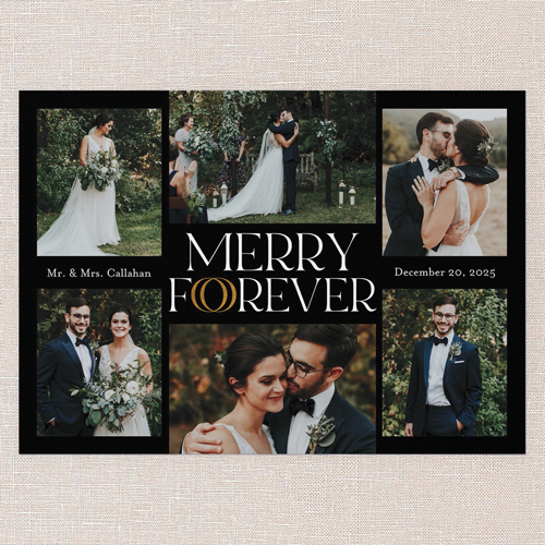 Forever Joined Holiday Card, Black, 5x7 Flat, Christmas, Standard Smooth Cardstock, Square, Black