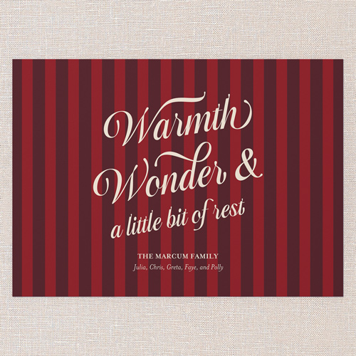 Giftwrapped Holiday Card, Red, 5x7 Flat, Holiday, Pearl Shimmer Cardstock, Square, Velvet