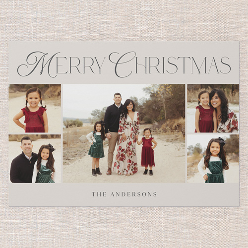 Serene Simplicity Holiday Card, Beige, 5x7 Flat, Christmas, Pearl Shimmer Cardstock, Square, Wheat