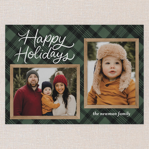 Cozy Script Holiday Card, Blue, 5x7 Flat, Holiday, Standard Smooth Cardstock, Square, Lake