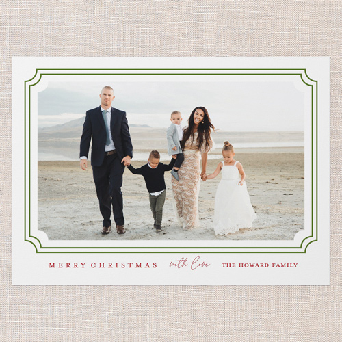 Elegant Framing Holiday Card, White, 5x7 Flat, Christmas, Matte, Signature Smooth Cardstock, Square, White