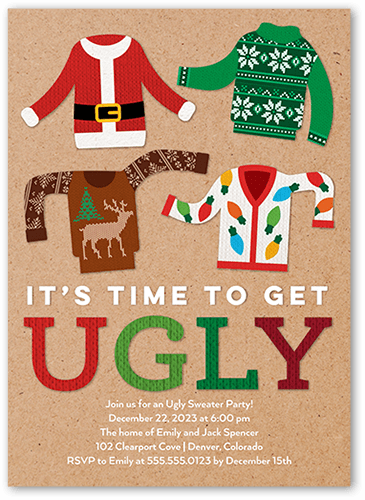 Ugly sweater evite sale