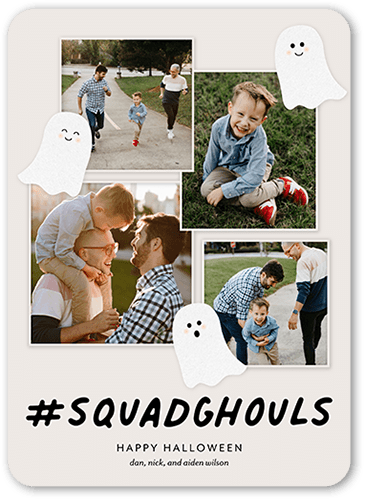 Squad Ghouls Halloween Card, Grey, 5x7 Flat, Standard Smooth Cardstock, Rounded