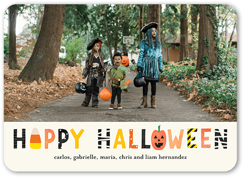 Happy Little Pumpkin Halloween Card, Rounded Corners
