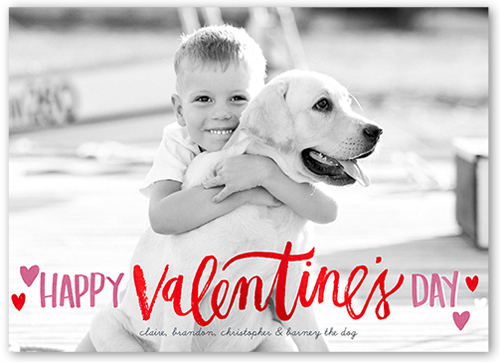 Fabulous Letters Valentine's Card, Red, 100% Recycled Cardstock , Square