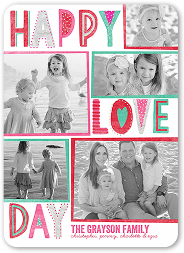 Lovely Type Valentine's Card, White, Standard Smooth Cardstock, Rounded