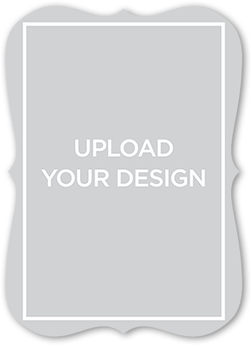 Upload Your Own Design St. Patrick's Day Card, White, Pearl Shimmer Cardstock, Bracket