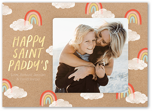 Rad Rainbow St. Patrick's Day Card, Orange, 5x7 Flat, Matte, Signature Smooth Cardstock, Square, Blaze